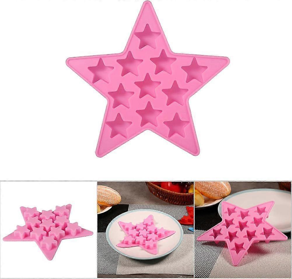 Stackable Ice Cube Trays, Five Star Shaped, Cool Silicone Ice Cube Tray, Easy