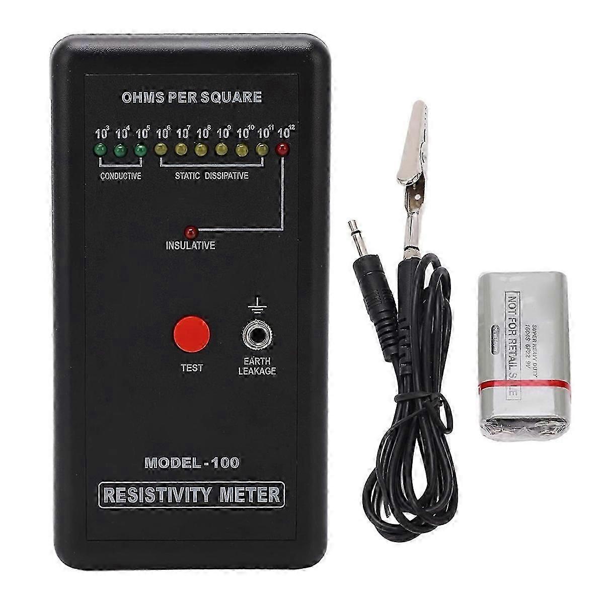 Surfaces Resistance Tester, Electrostatic Static Resistivity Meter