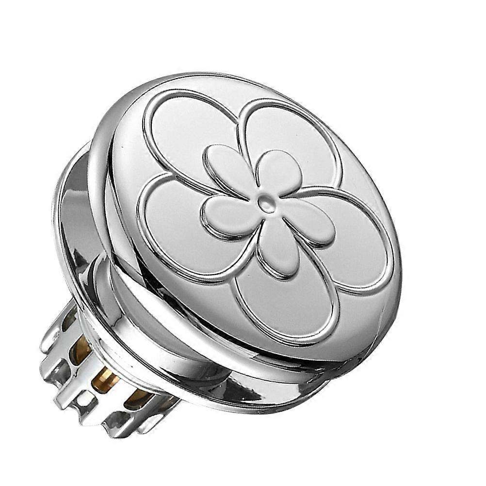 Sink Drain Stopper Bathroom Press Drain Stopper Silver ABS Copper