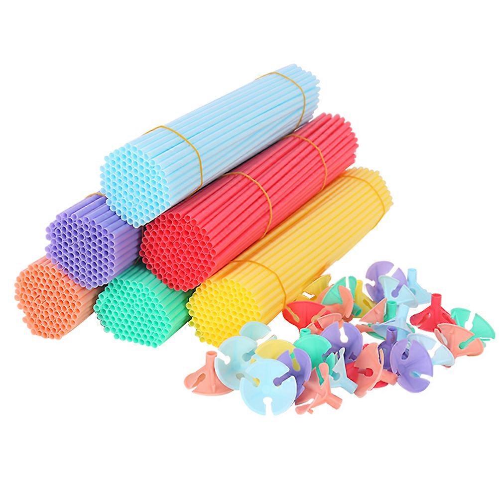 Assorted Color Balloon Bracing Pole for Holding Balloons 100Pcs Set