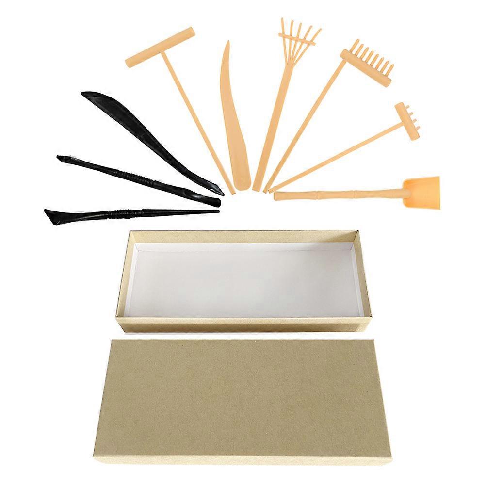 Plastic Zen Garden Rake for Gardening Assorted Color with 1Set Unique Tools