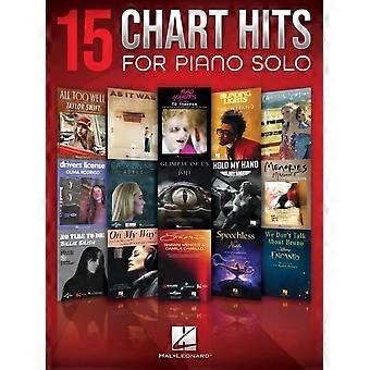 15 hitlister for piano solo sangbok