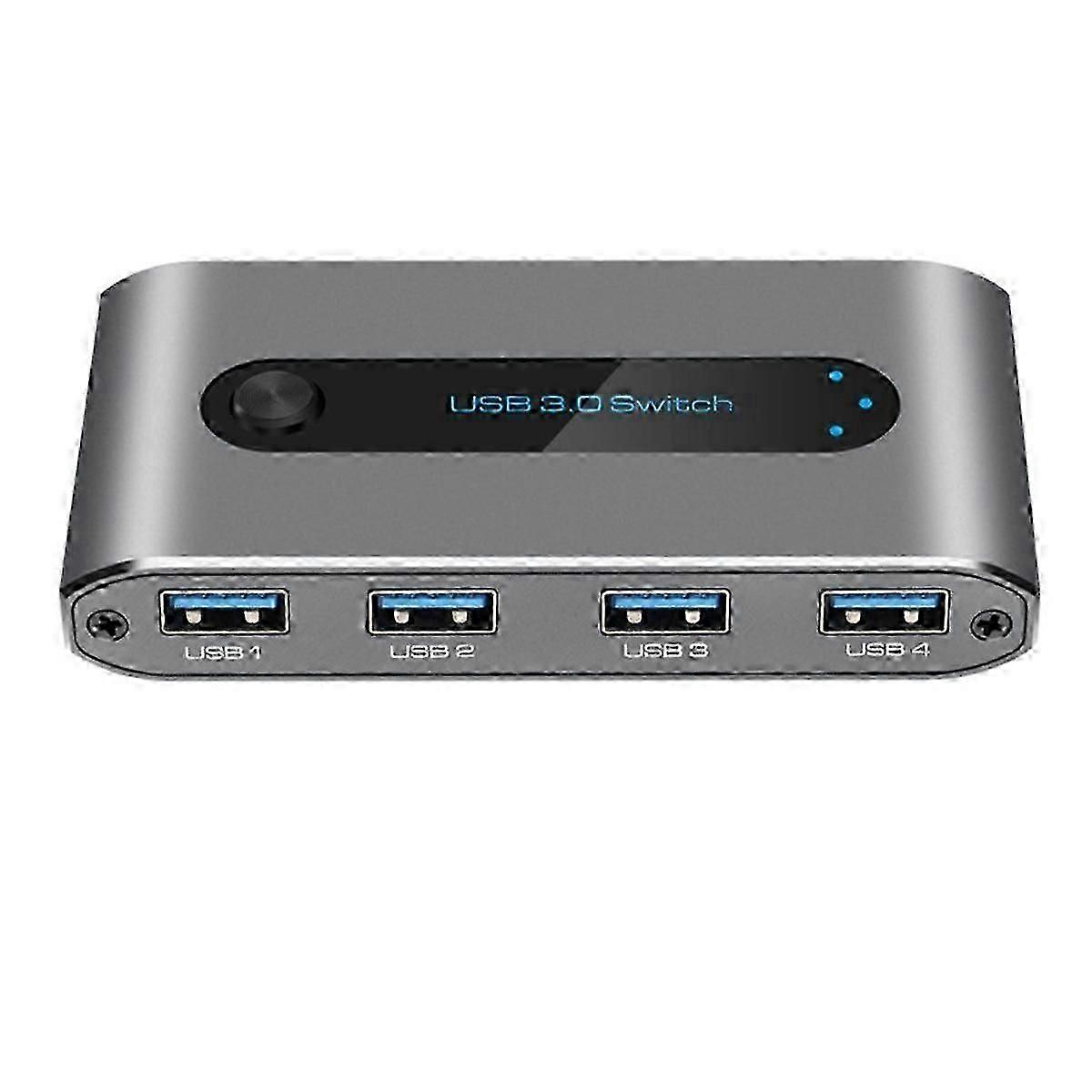 USB Switcher Printer Sharing USB3.0 Two-Input and Four-Output 2 Computers Share 4 USB Devices