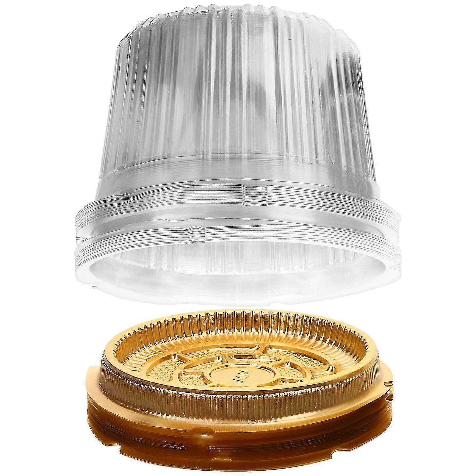 Transparent Plastic Cake Box 15.5x12.5cm, 20-Pack