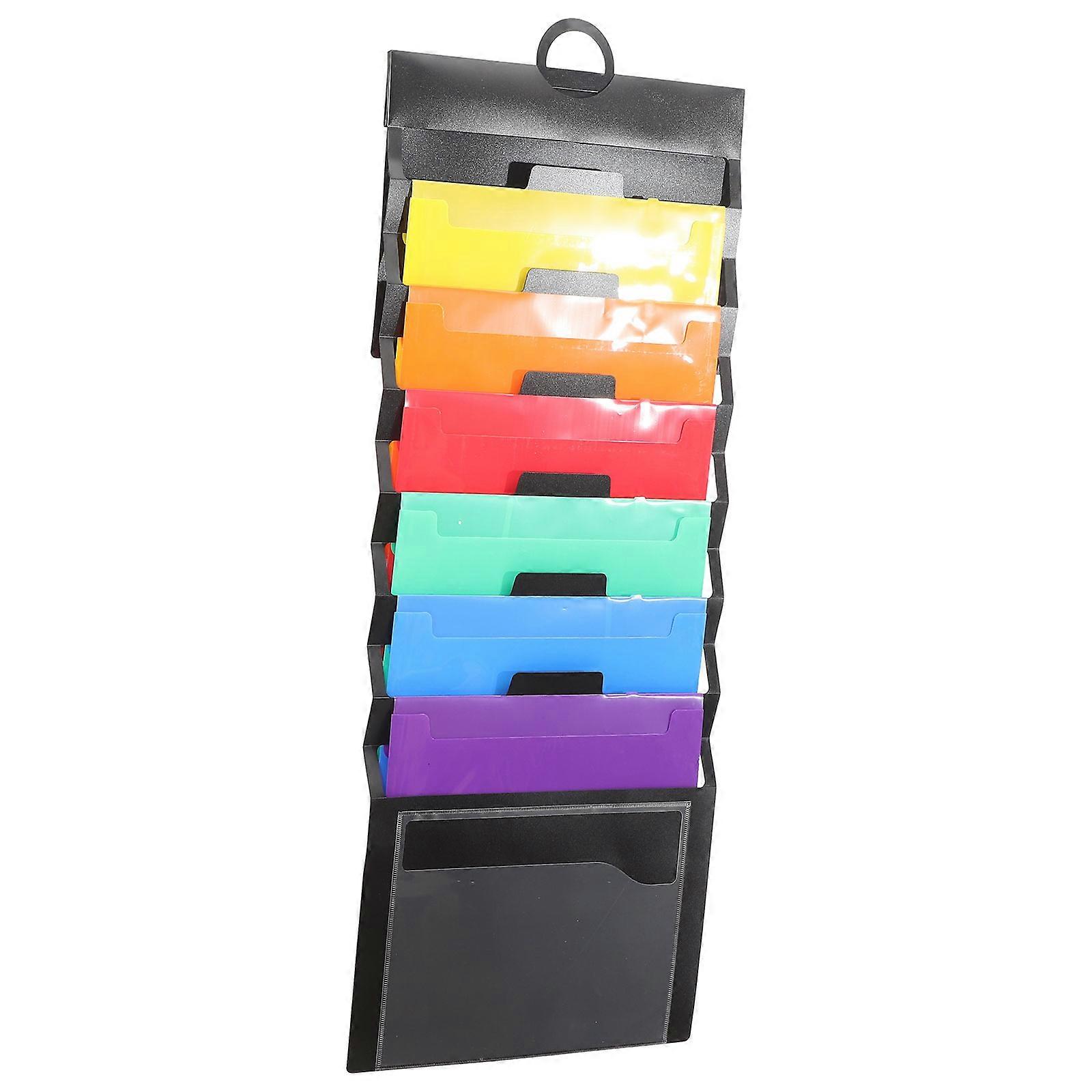 Document Holder Expanding Folder for Storage 4Pcs Black File Organizer