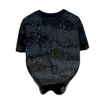 Herre Shabby T-shirt - Glitrende udsmykket løs pasform - til streetwear og dates - Åndbar polyester