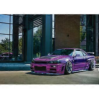 Purple Skyline R34 Stress Reliever Jigsaw Puzzle PU0129
