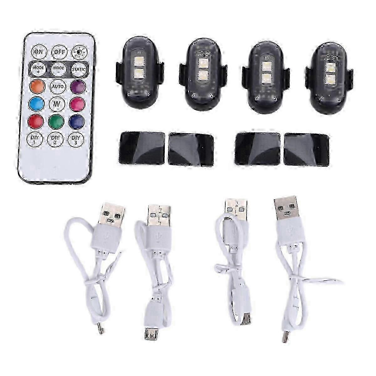 4PCS Wireless Remote Control LED Strobe Lights for DJ Stage Party