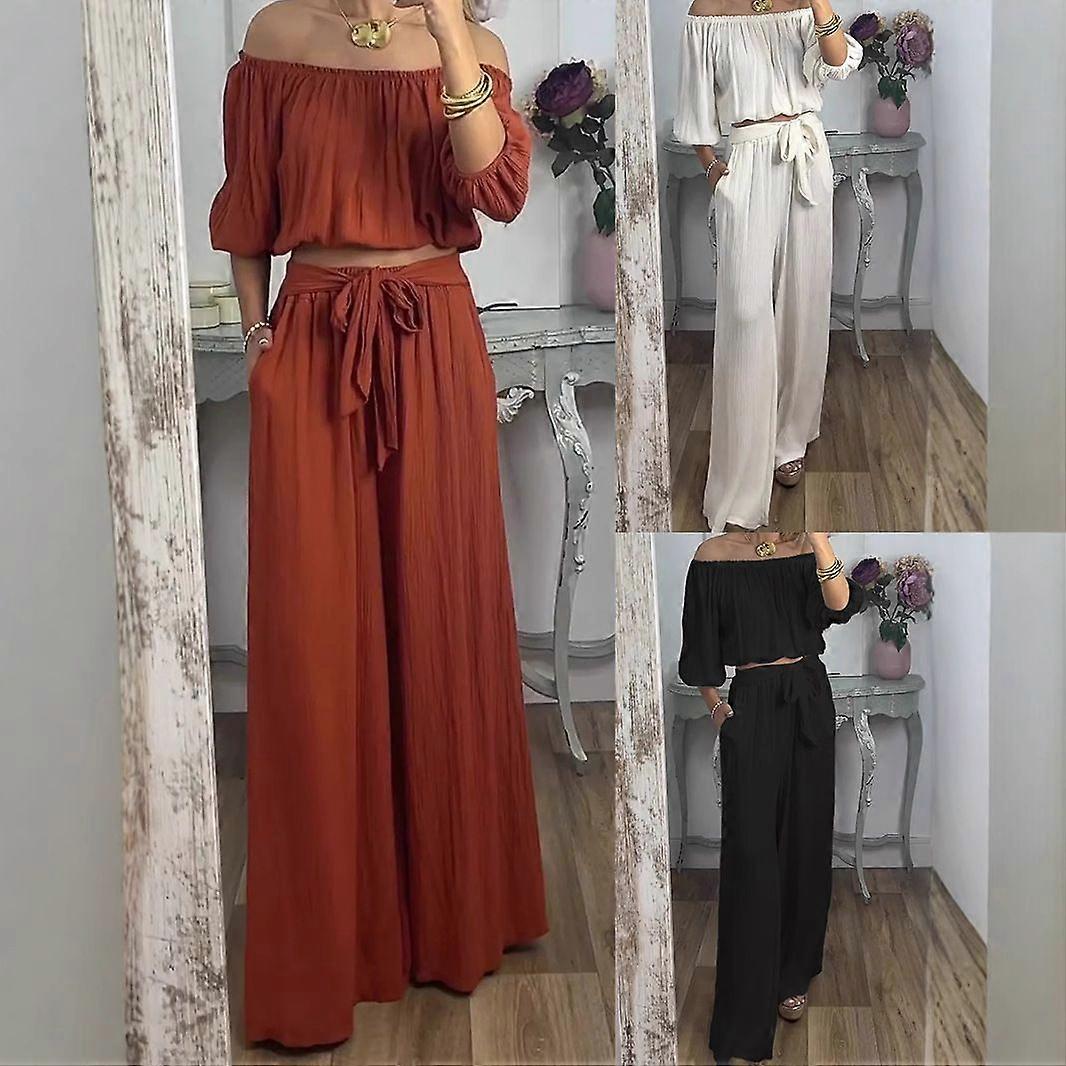 2026 Spring/Summer Ruffled Solid Color Women's Suit Set L