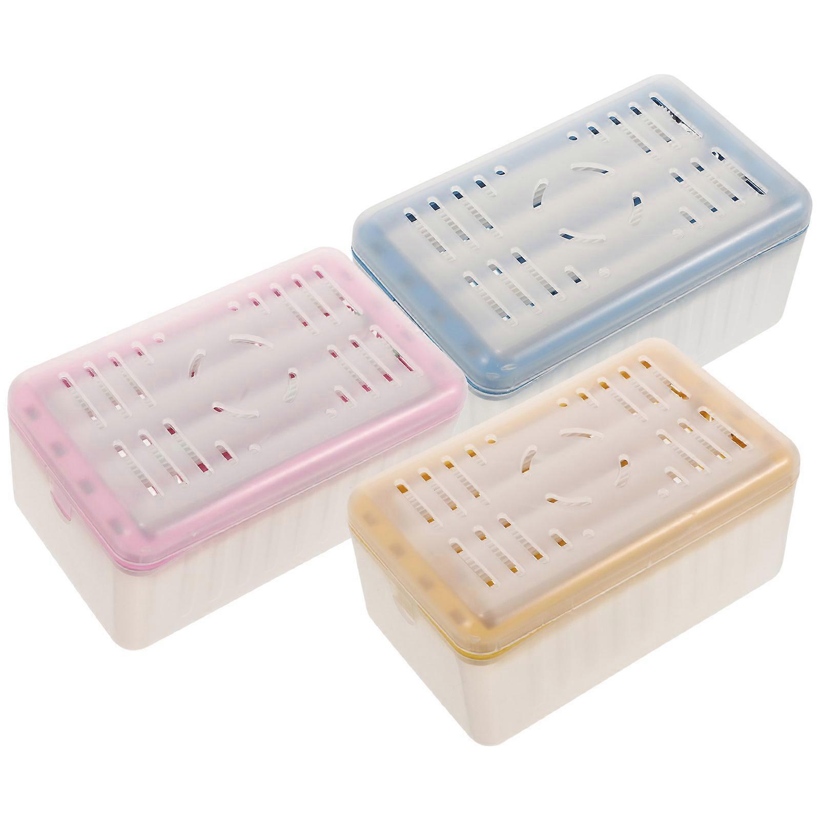 Soap Storage Holders Soap Foaming Boxes for Storage Use 3Pcs Assorted Color