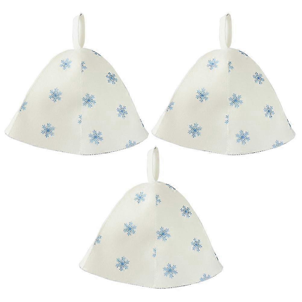 Felt Sauna Bath Cap for Bathroom Use 3Pcs Set