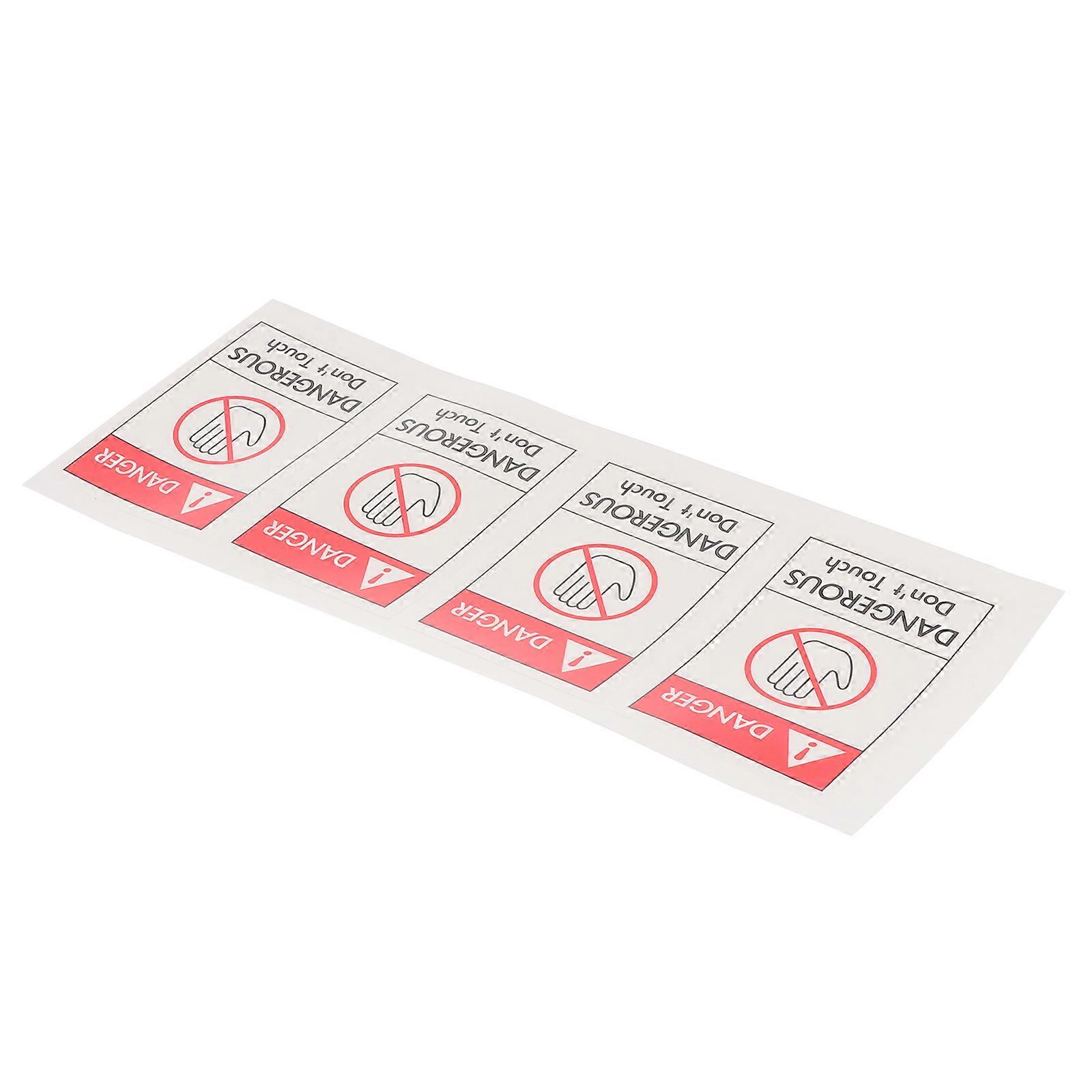 Machine Caution Stickers for Safety Warning No Touching 4Pcs Pack