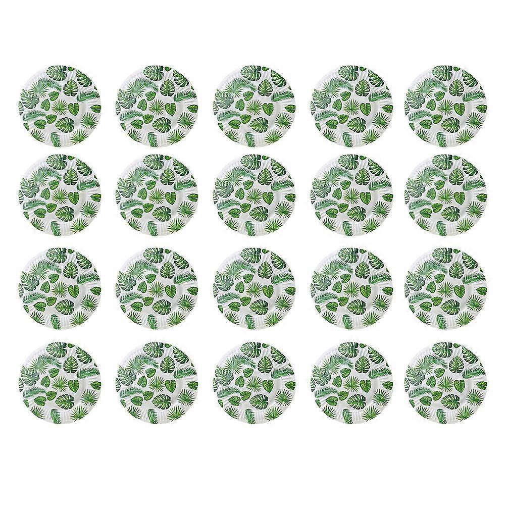 Tropical Plates Turtle Leaf Design for Storage 20Pcs