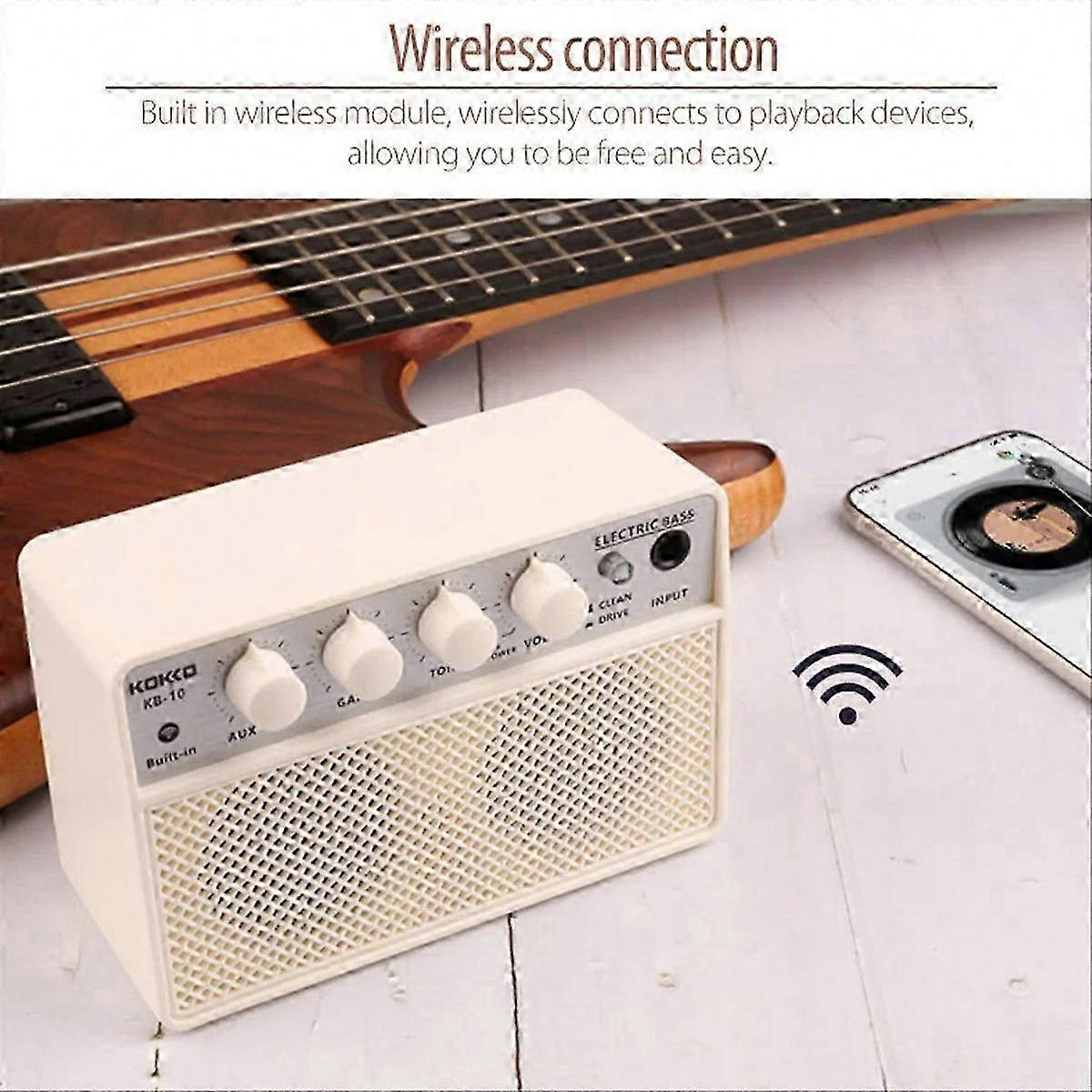 10W Portable Guitar Amplifier with Bluetooth Speaker Functionality