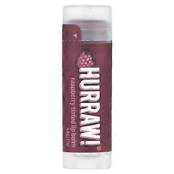 Hurraw! Balm, Tinted Lip Balm, Raspberry, 0.17 oz (4.8 g), 4-Pack