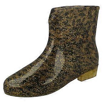 Womens plek op Leopard Print enkellaars Wellington