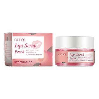 Ouhoe peach lip balm - gentle moisturizing, hydrating, protecting, adds shine, repairs dry & flaky lips for for daily skin care daily care