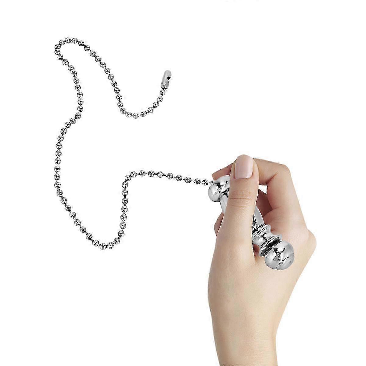 Ceiling Fan Pull Chain Silver Iron Pendant for Durable Chain Pull