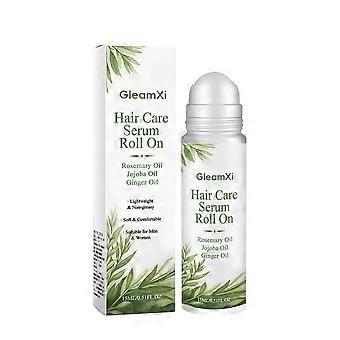 Rosmarin-Haarpflegeserum zum Aufrollen, nicht fettendes Kopfhaut-Haaröl mit Jojoba- und Ingweröl, praktische tägliche Haarpflege für Männer und Frauen