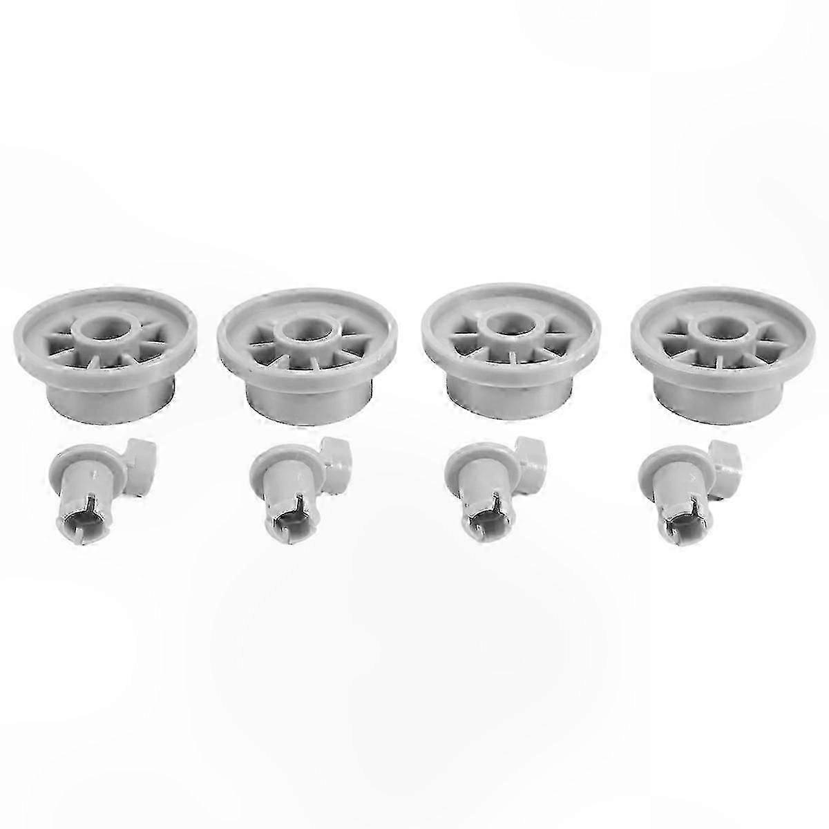 4-Pack Dishwasher Lower Rack Wheel Replacement Fit for Multiple Models