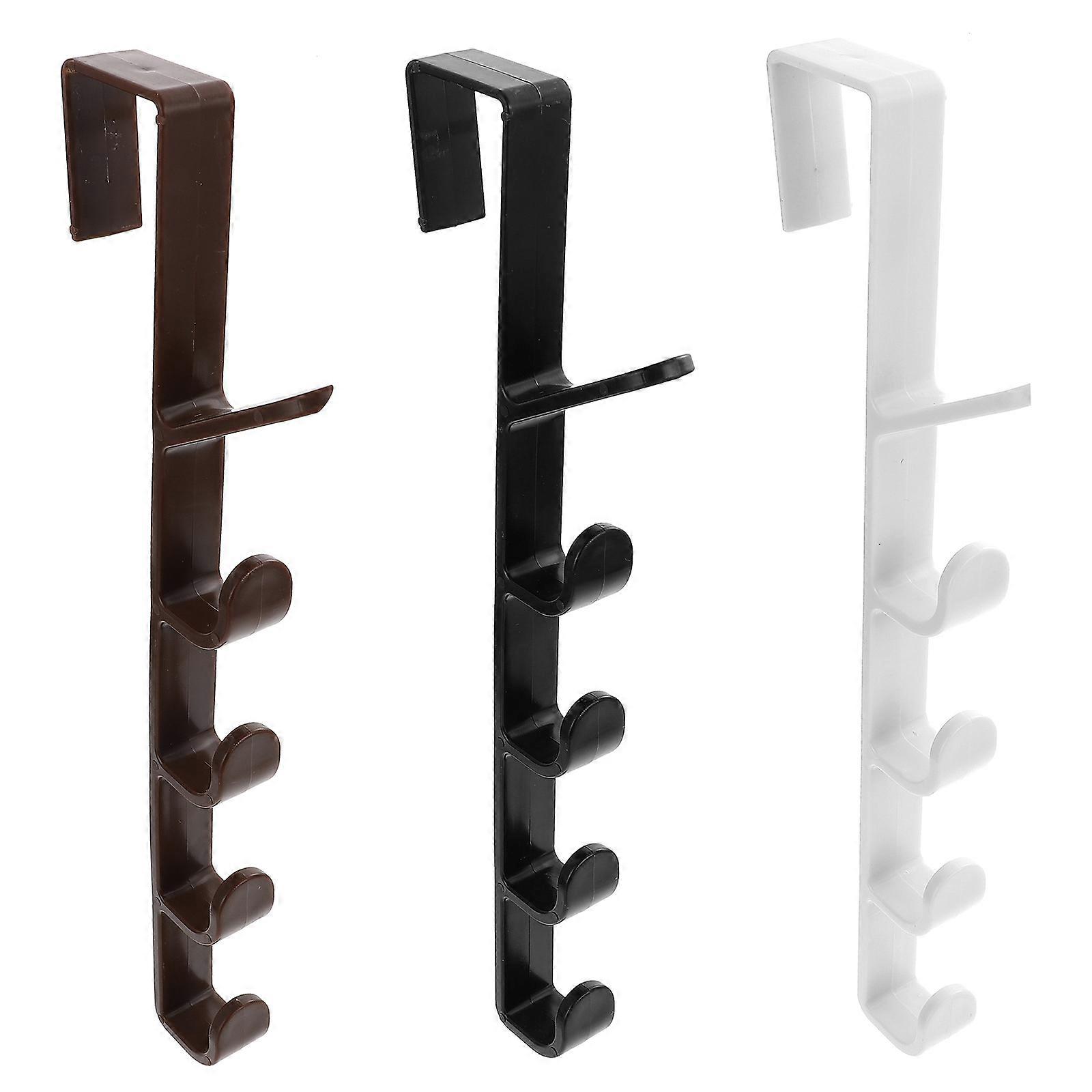 Over-Door Hook Five Segment Door Back Hooks for Home Use 3Pcs Set