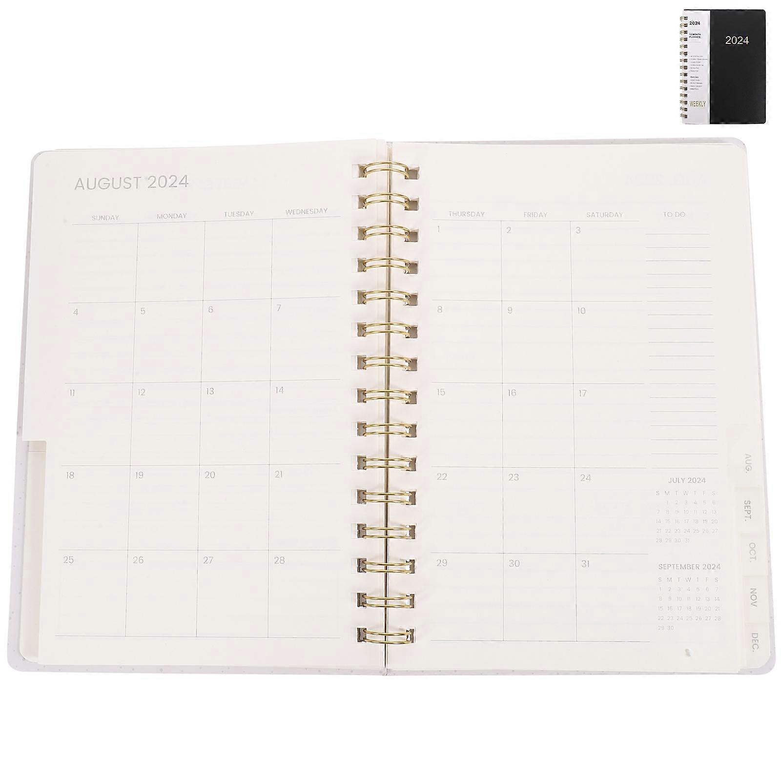 Schedule Planner Notepad for Writing Use 2Pcs Black Paper Notebook