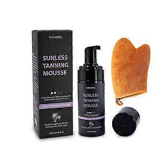 Kit de autobronceador, Mousse corporal de bronceado falso, Mousse de bronceado sin sol, Kit de bronceado Enamórate a la primera, Mousse bronceador para la cara y el cuerpo oscuros, Mejor brillo bronceador