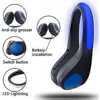 Clipes de sapato LED à prova de chuva, luminosos e piscantes, para corrida noturna, equipamento esportivo de segurança com lanterna LED para corredores, praticantes de jogging e ciclistas.