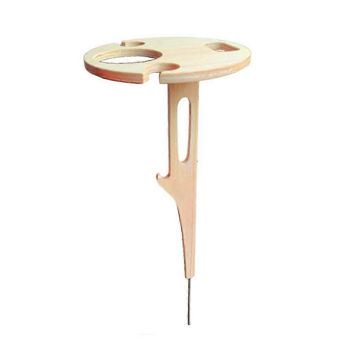 Freestanding Wine Table Rack Portable Foldable Table Wooden Rack