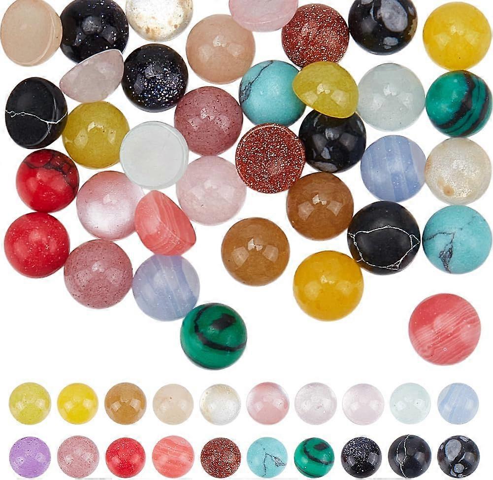 Cabochons Half Round 4x2~2.5mm 20 styles 2pcs/style