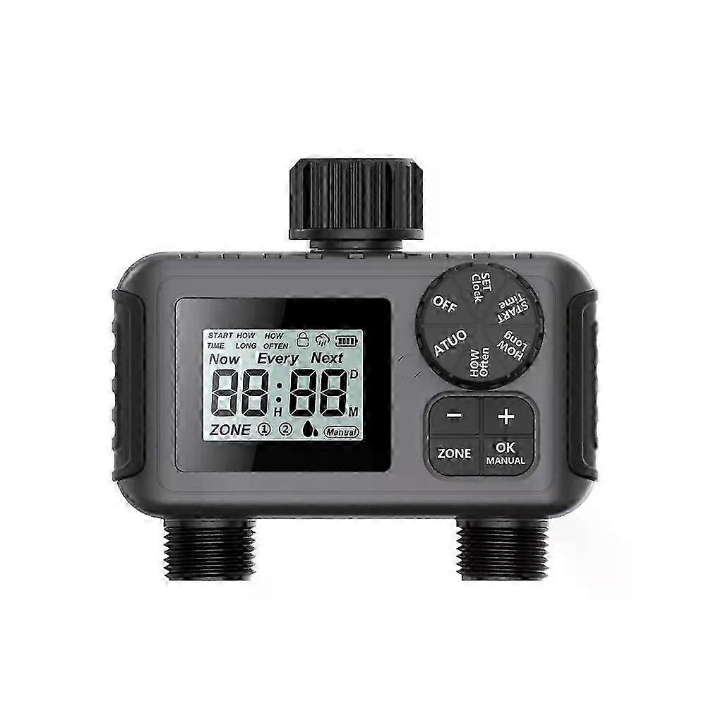 Automatic Water Timer 2-Outlet Garden Irrigation Watering System Sprinkler Programmer Smart LCD Digital Watering Timer Tools