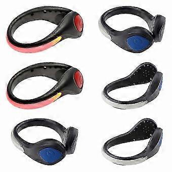 LED Shoe Clip Lights 6 Pcs Black for Running