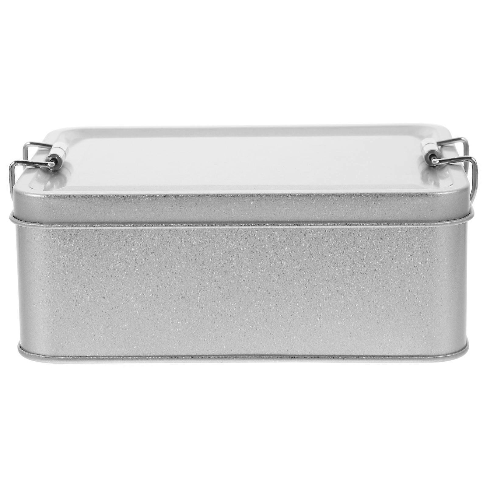 Silver Multi-Purpose Tinplate Candy Box for Storage Use