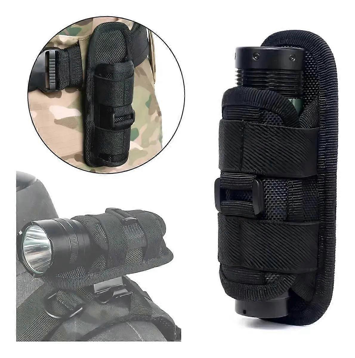 Tactical Flashlight Holster with Swivel Mount