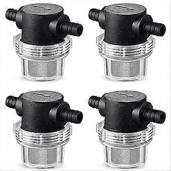 4x filtro da bomba de água, 3/8 polegadas Barb em linha filtro Twist-on tubulação para bomba de água 12V DC 80PSI