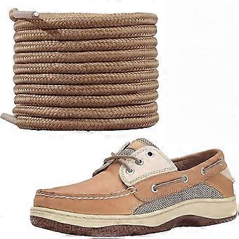 Polyesterikengännauhat Sperry-veneeseen, 5/32" (4 mm) pyöreät kengännauhat neulanvaihtosarjalla