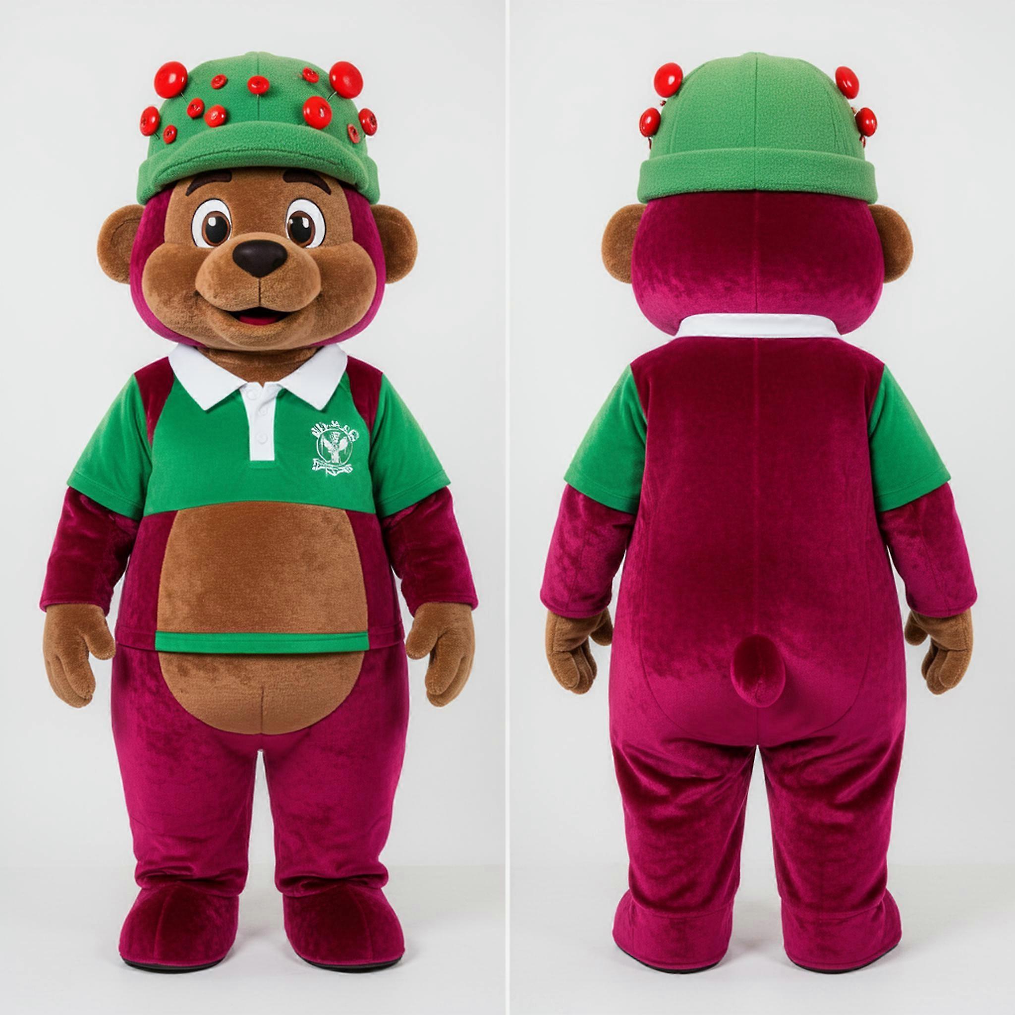 MASTICOT Crimson Plush Raspberry Mascot