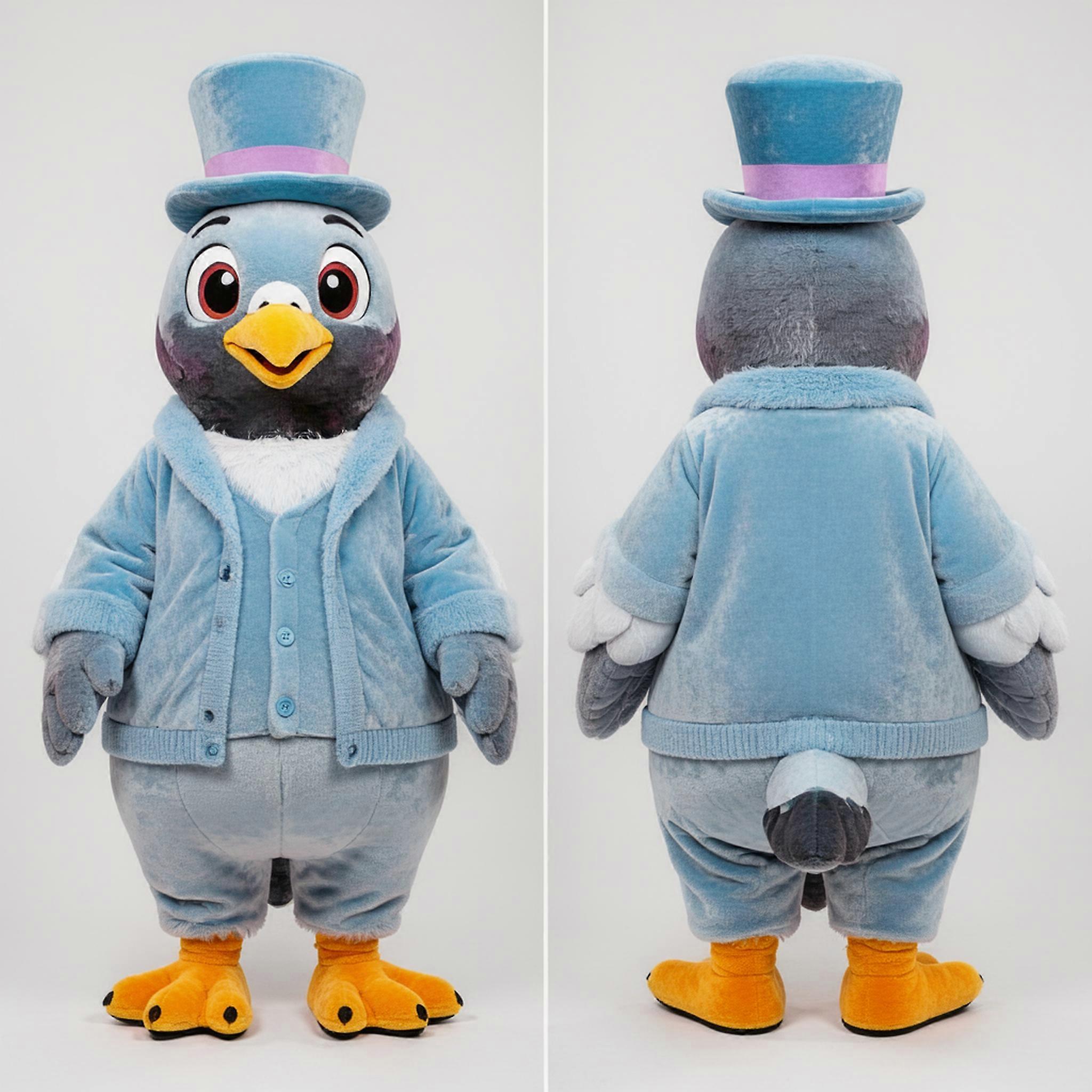 MASTICOT Sky Blue Padded Pigeon Mascot