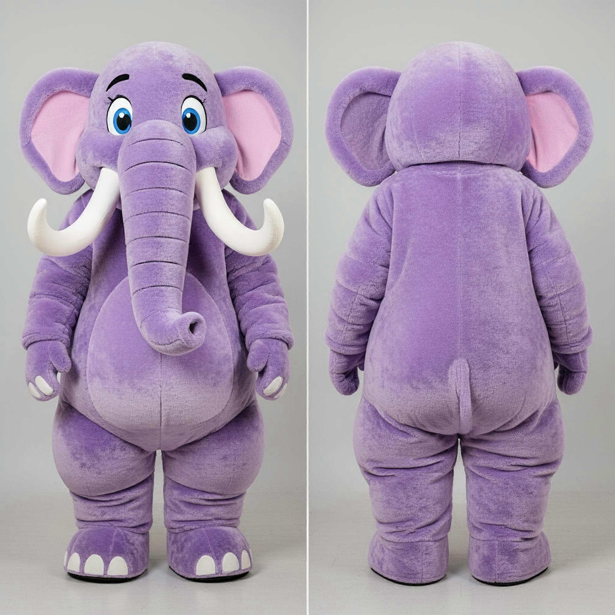 MASTICOT Lavender Rounded Mammoth Mascot