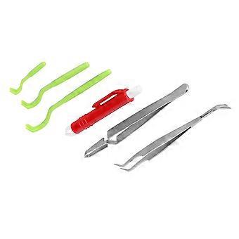 Tick Removal Tool Kit for Dog Cat Ticks RemoversRemover Pen Stainless Steel Tweezers(Green Ticks Remover Red Remover Pen )