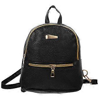 Zaino alla moda per ragazze, mini borsa scolastica da donna, zaino casual da viaggio, nero