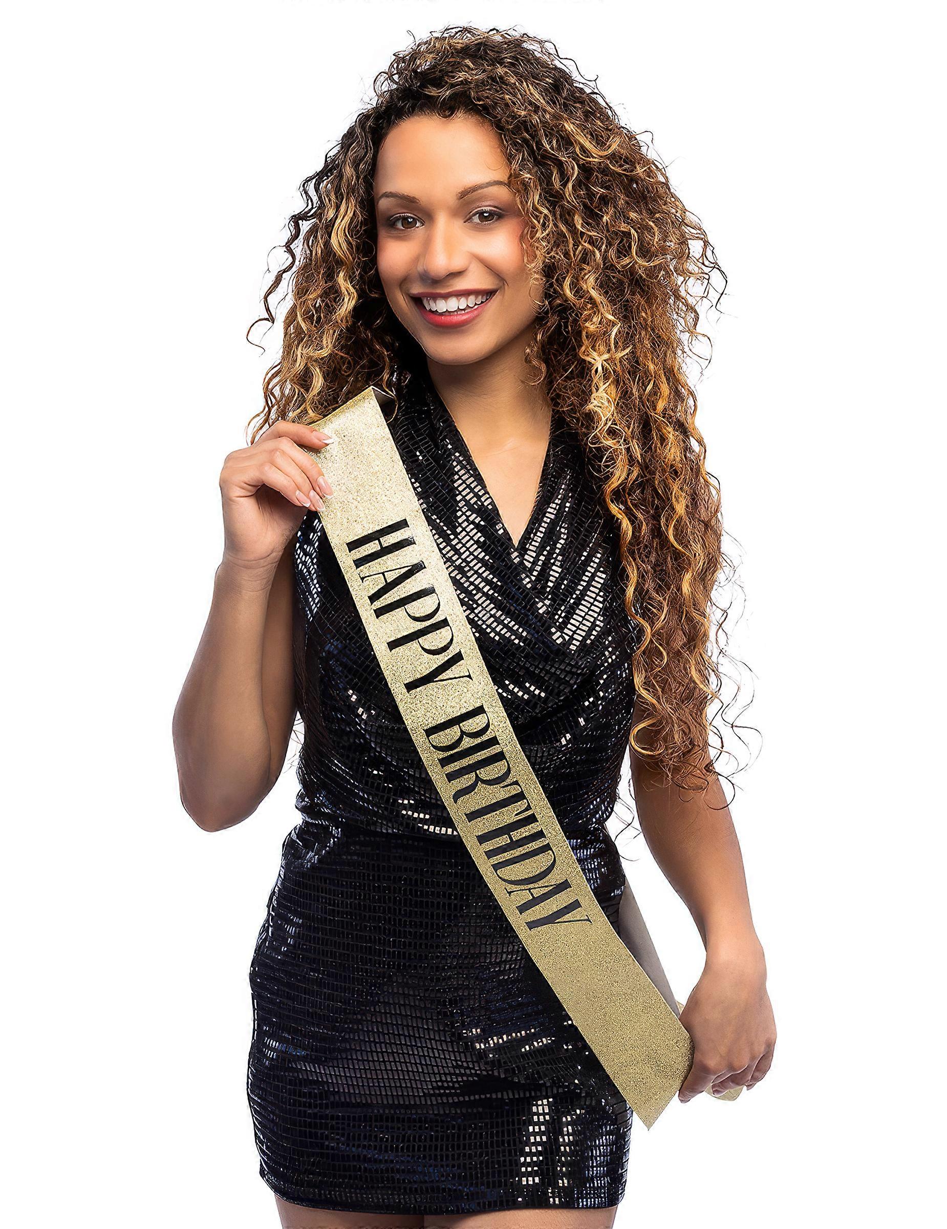 Gold Happy Birthday Sash