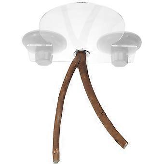 Bird Perches Wood Parrot Stand Branch for 1Set Cage Accessories