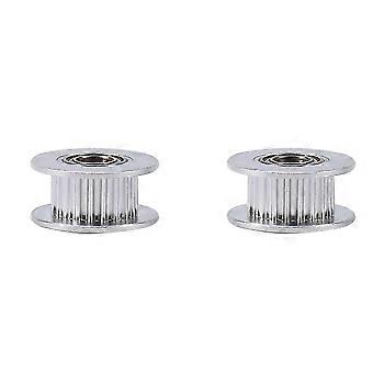 2pcs Aluminum 5mm Inner Diameter Timing Belt Drive Idler Pulley With Bearing compatible with 3D Printer