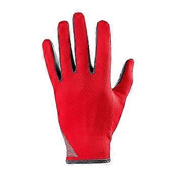 Men's Full Finger Breathable Gel Padded Cycling Gloves, Red L