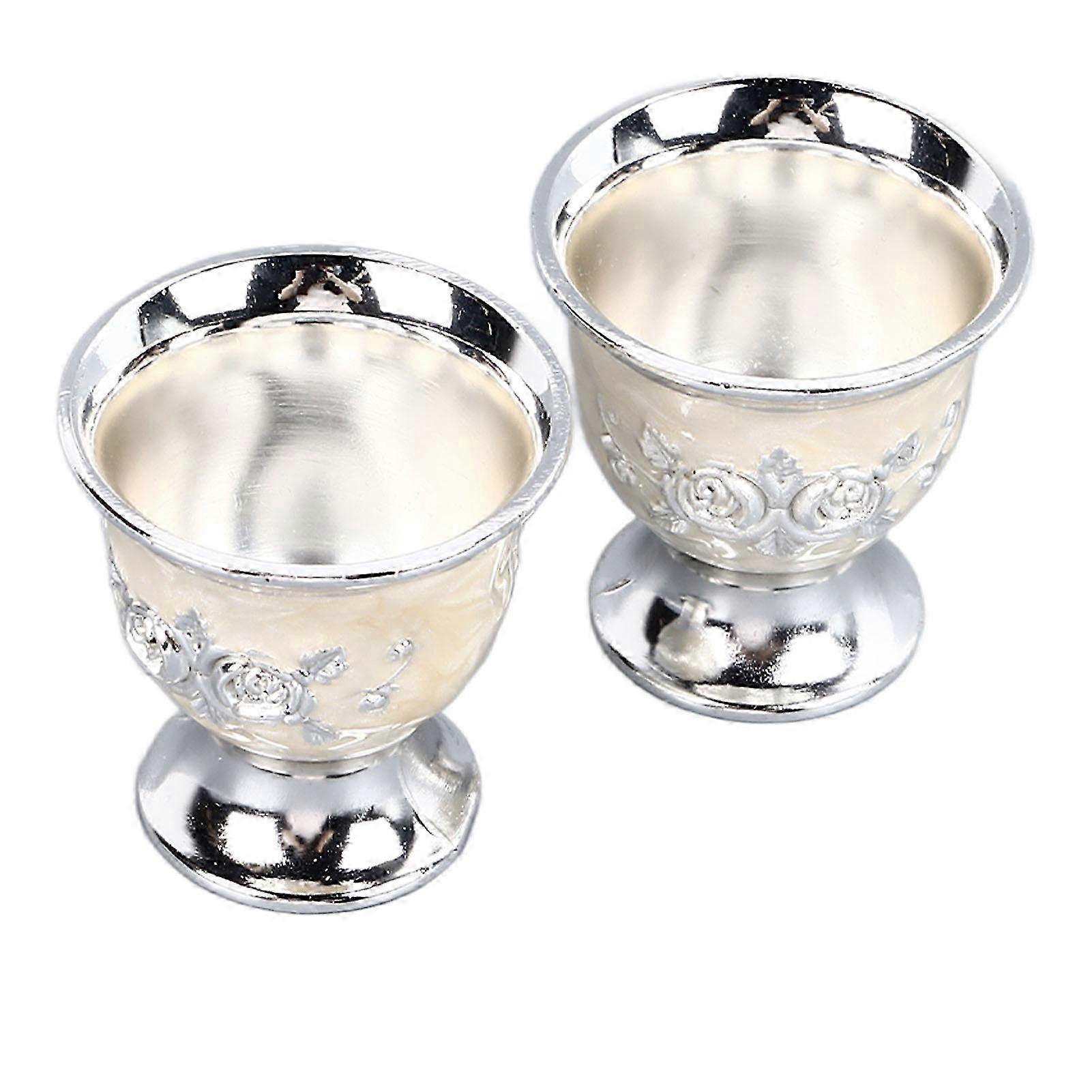 Retro Silver Metal Wine Goblets