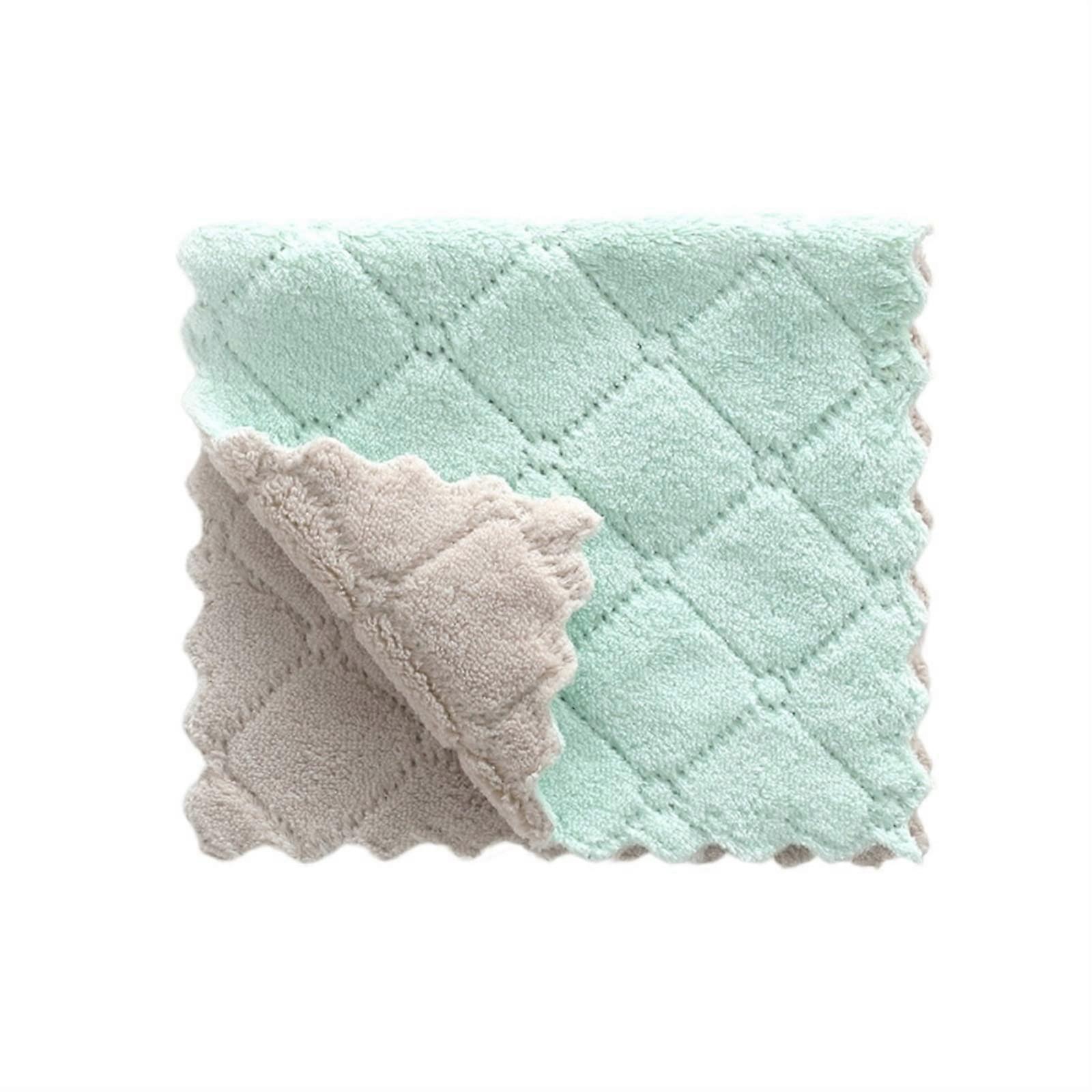 Microfiber Cleaning Cloth AntiGrease Fish Scale Kitchen Towel Reusable  Absorption Rag (A)