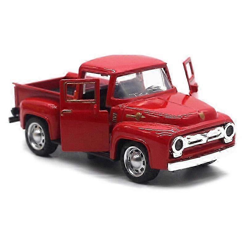 Solid Metal Red Truck Desk Piece