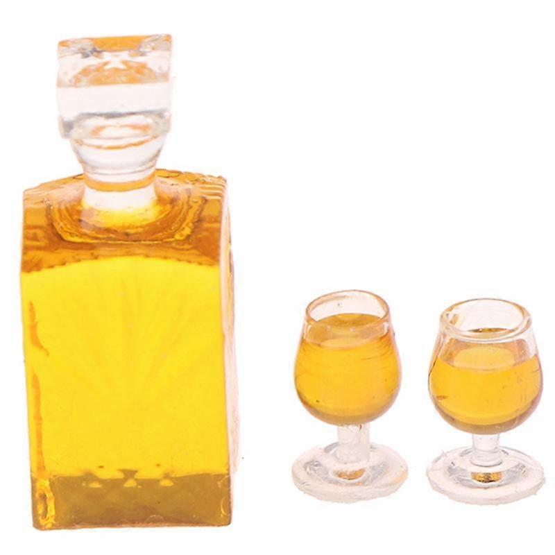 Dollhouse Accessories Miniature Model Props Simulation Wine Bottle Combination