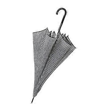 Large Windproof Stick Umbrella 86CM Canopy with Ergonomic J Hook Handle Classic Houndstooth Design